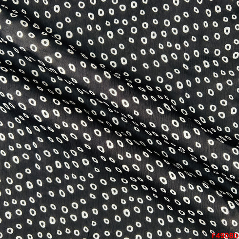 Bandhani Print Chinon Chiffon Fabric-F4908